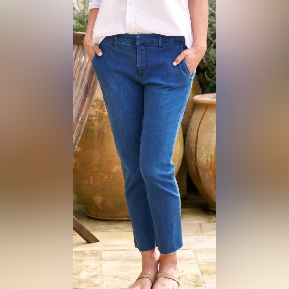 Frank & Eileen Wicklow Italian Performance Chino Blue Size 8